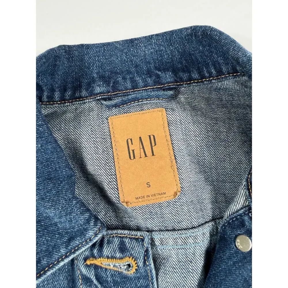 Gap Icon Denim Jacket Medium Indigo Wash Size Small